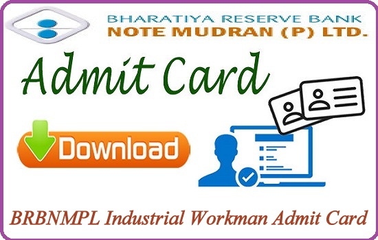 BRBNMPL Industrial Workman Admit Card