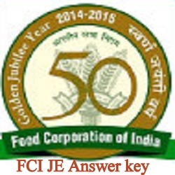 FCI JE Answer key