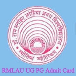 RMLAU UG PG Admit Card