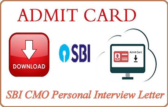 SBI CMO Personal Interview Letter 2019