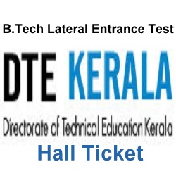 Kerala LET Entrance Hall Ticket