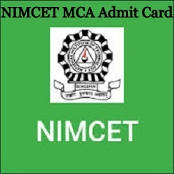 NIMCET MCA Admit Card 2019