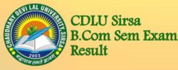 CDLU Sirsa B.Com 2nd Year 3rd Semester Results 2018-19 Declaration