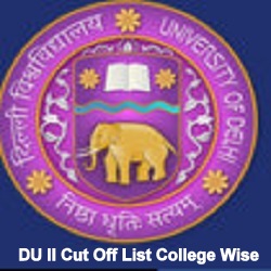 DU II Cut Off list College Wise