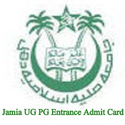 Jamia UG PG Entrance Admit Card
