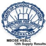 MBOSE Meghalaya HSSLC 12th Supplementary Compartmental Result 2019