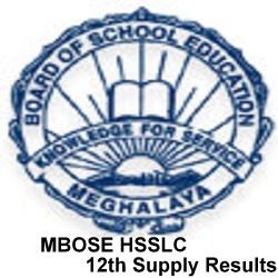 MBOSE HSSLC 12th Supply Results