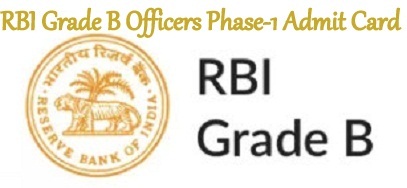 RBI Grade B Officers Admit Card 2019