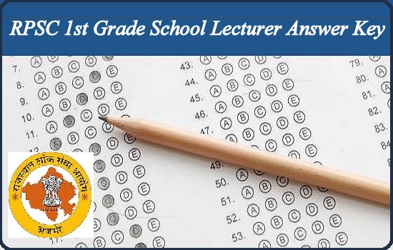 RPSC 1st Grade School Lecturer Answer Key 2024