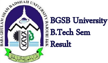 BGSB Univ B.Tech Sem Result 2023