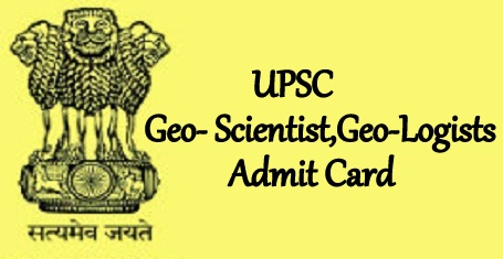 UPSC Geoscientist Admit Card 2019