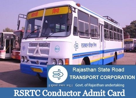 RSRTC Conductor Admit Card