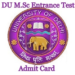 DU M.Sc Admit Card