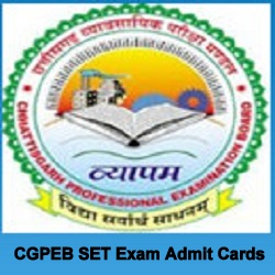 CG SET Exam Admit Cards 2024