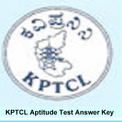 KPTCL Aptitude Test Answer Key