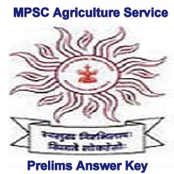 MPSC Agriculture Service Prelims Answer Key