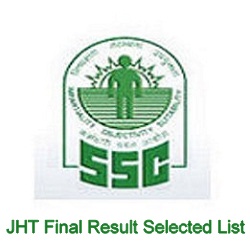 SSC JHT Final Result Selected List