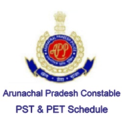 Arunpol Constable PET PST Schedule