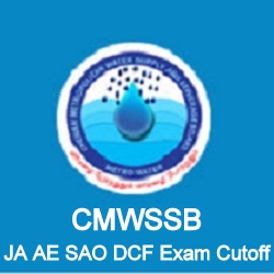 CMWSSB JA AE SAO DCF Exam Cutoff 2019