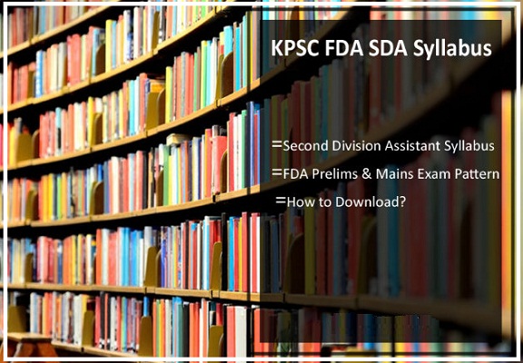 KPSC FDA SDA Syllabus 2022