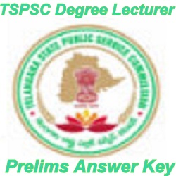 TSPSC Degree College Lecturer Prelims Ans Key
