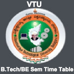 VTU 6th Sem Time Table 2023