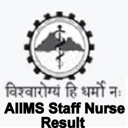 AIIMS Rishikesh Staff Nurse Result