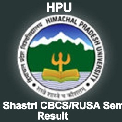 HPU Shastri CBCS 2nd 4th 6th Sem Result 2024