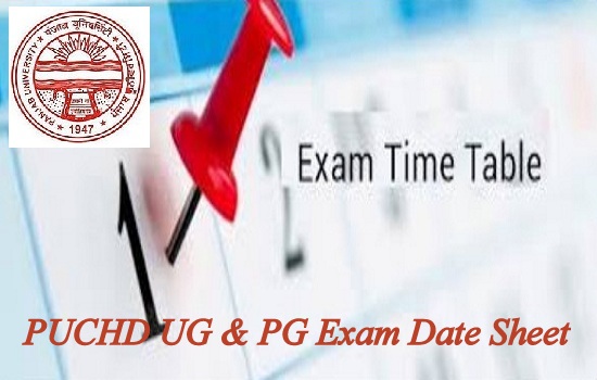 PUCHD UG & PG Exam Date Sheet