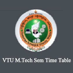 VTU M.Tech Sem Time Table