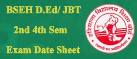 BSEH D.Ed Even Sem Date Sheet