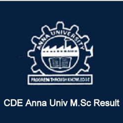 CDE Anna Univ M.Sc Result 2021