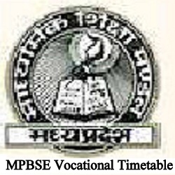 MPBSE Vocational Exam Time Table 2024