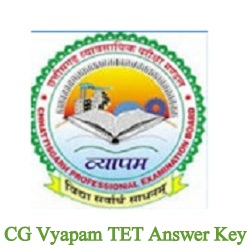 CG Vyapam TET Answer Key 2018