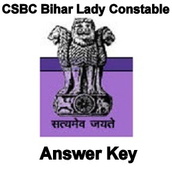 CSBC Bihar Lady Constable Answer Key