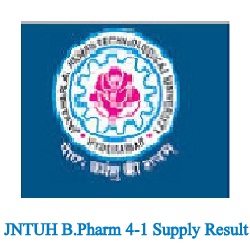 JNTUH B.Pharm 4-1 Supply Result