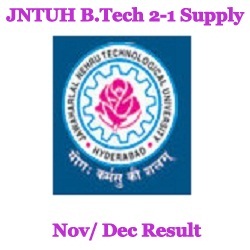 JNTUH B.Tech 2-1 Supply Result