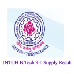 JNTUH B.Tech 3-1 Supply Result