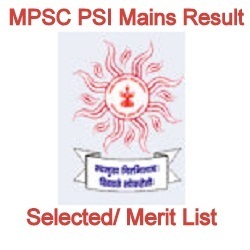 MPSC PSI Mains Result 2024