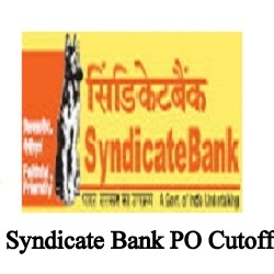 Syndicate Bank PO Cutoff