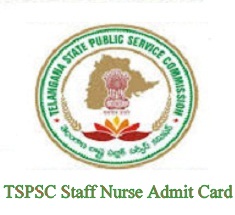 TSPSC Staff Nurse Admit Card