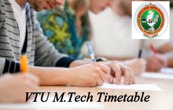 VTU M.Tech Time Table 2024