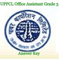 UPPCL Office Assistant Gr 3 Answer Key
