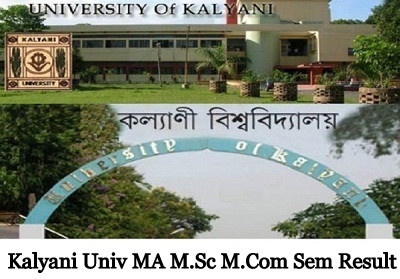 Kalyani University PG Result 2024