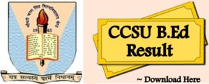 CCSU B.Ed Result 2024 ~CCS University BED 1st 2nd Year Mark Sheet