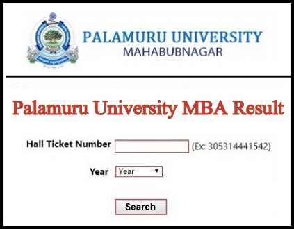 Palamuru University MBA Result 2024