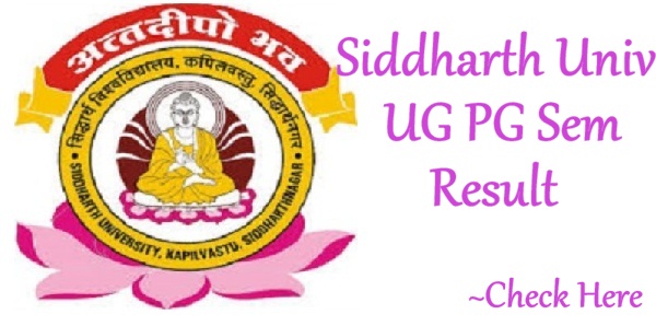 Siddharth Univ UG PG Sem Result 2024