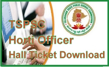 TSPSC Horti Officer Hall Ticket 2019
