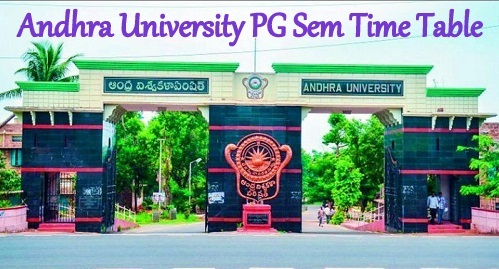 Andhra University PG Time Table 2023