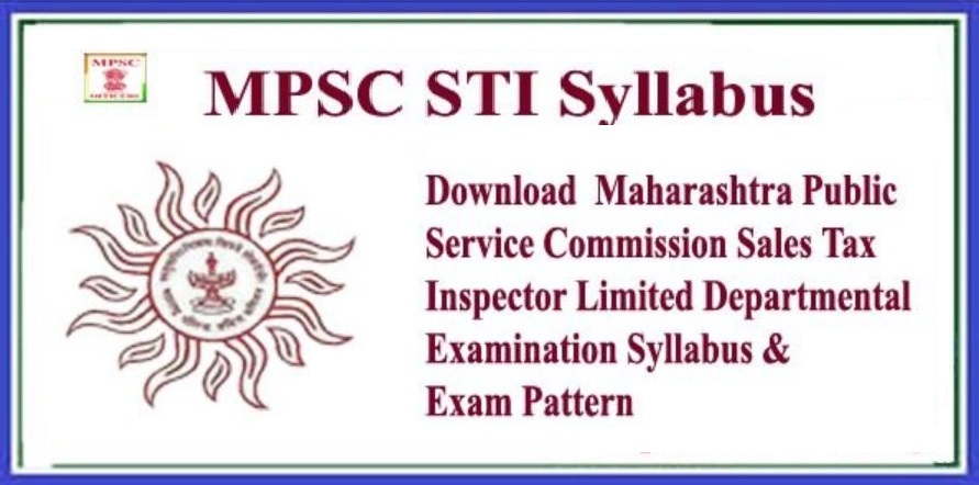 MPSC STI Syllabus 2022
